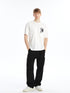 LC Waikiki Crew Neck Short Sleeve Printed Combed Cotton Men's T-shirt